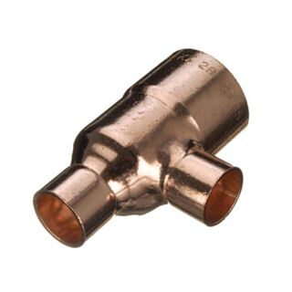 End Feed Reducing Tee Copper 22x15x15mm