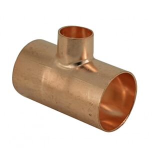End Feed Reducing Tee Copper 42x42x28mm