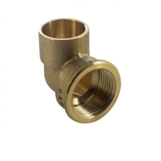 End Feed To Female Iron 90° Elbow Bronze 15mm x ½