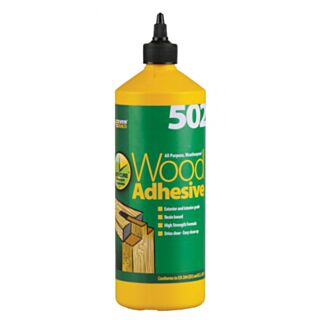 Everbuild 502 All Purpose Weatherproof Wood Adhesive 1ltr