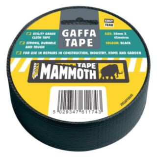 Everbuild Mammoth Gaffa Tape Black 50mm x 45mtr