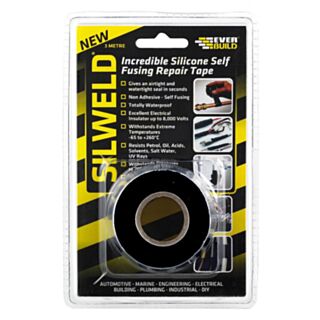 Everbuild Silweld Silicone Self Fusing Repair Tape Black 42mm x 3mtr