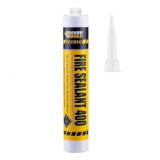 Everbuild Tecnic Fire Sealant 400 Silicone Sealant Grey 380ml