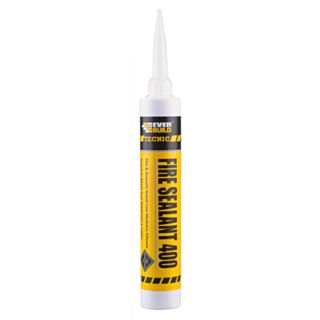 Everbuild Tecnic Fire Sealant 400 Silicone Sealant White 380ml