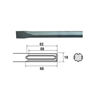 Faithfull SDS Max Chisel Flat 300mm