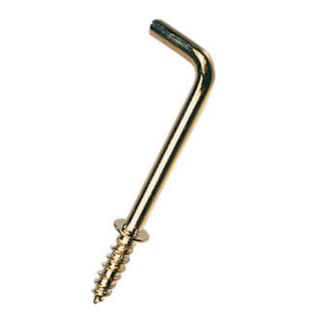 Fastpak Square Dresser Hook Brass 38mm 8pk