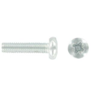 Fastpak Value Pack Machine Screws Pan Head Pozi & Nuts Zinc M4 x 30mm 10pk