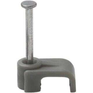 Fastpak Value Pack Cable Clip Twin & Earth Flat Grey 1.5mm 40pk