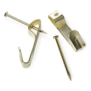 Fastpak Value Pack Picture Hook Single & Pins Brass 15pk