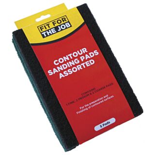 Fit For The Job Contour Scouring Pads Assorted 5pce Set