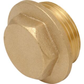 Flanged Plug Brass 1/8