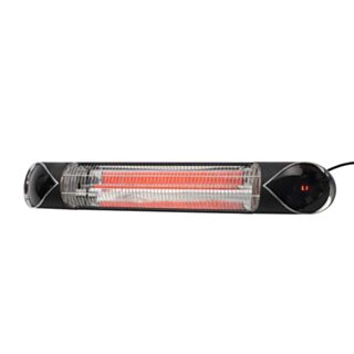 Flare Wall Mounted Patio Heater With Remote Control Black 2000W