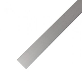Flat Bar Anodised Aluminium Chrome 2x20mm x 1mtr