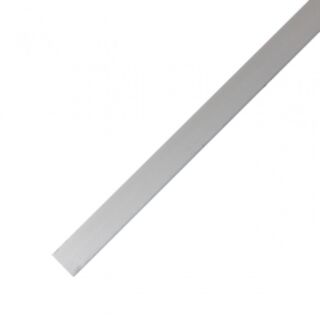 Flat Bar Anodised Aluminium Silver 2x15mm x 1mtr