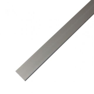 Flat Bar Anodised Aluminium Silver 5x20mm x 1mtr