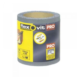 FlexOvit High Performance Finishing Sand Paper Roll Grey 115mm x 5mtr 120G