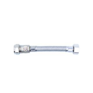 Flexible Braided Tap Connector To Compression With Isolating Valve ½ x 15x150mm