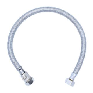 Flexible Braided Tap Connector To Compression With Isolating Valve ½ x 15x500mm