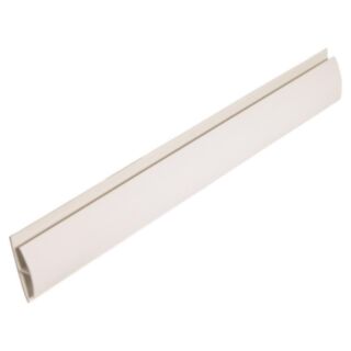 FloPlast Hollow Soffit H Trim PVC White 10x50mm x 5mtr