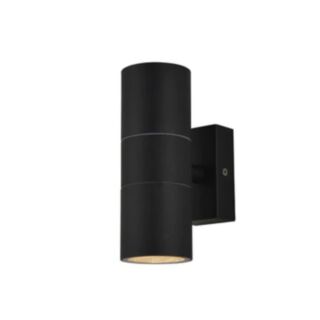 Forum Leto Up/Down Wall Light Black IP44 60x110x160mm
