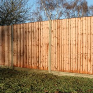 Full Framed Featheredge Fence Panel Dark Brown 1828x1828mm