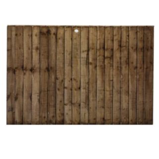 Full Framed Featheredge Fence Panel Dark Brown 915x1828mm