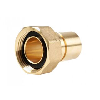 Gas Meter Union Universal Grooved Shank Brass 22mm & 28mm