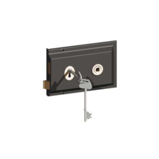 Gatemate® 2 Lever Rimsashlock Black 100x150mm