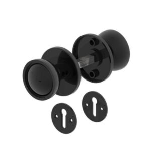 Gatemate® Rimsashlock Door Knob Plastic Black 50mm