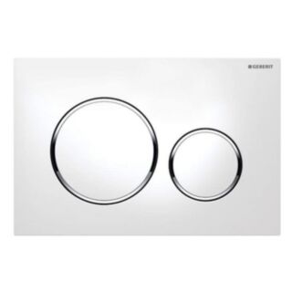 Geberit Sigma20 Dual Flush Plate White/Polished Chrome