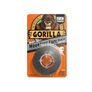 Gorilla Heavy Duty Double Sided Mounting Tape Black 25.4mm x 1.52mtr