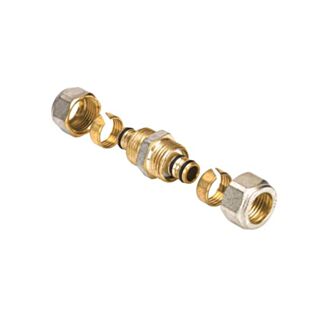 Henco Compression Coupler Brass 16x16mm