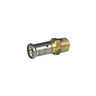 Henco Press Fit Male Iron Adaptor Brass 16mm x ½