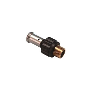 Henco Press Fit Male Iron Adaptor PVDF Plastic 26mm x ¾