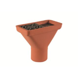 Hepworth SuperSleve HouseDrain Rectangular Hopper With Square Grids 100mm