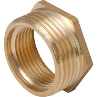 Hexagon Bush Brass 1¼x1