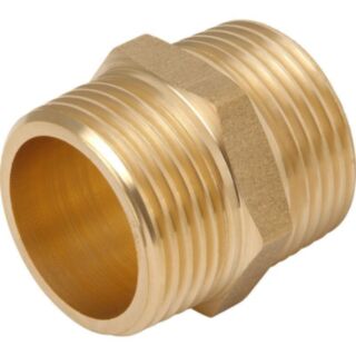 Hexagon Nipple Brass 1/8