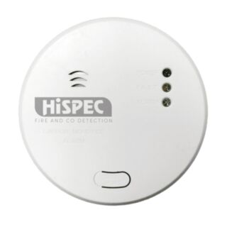 Hispec Interconnectable Fast Fix Carbon Monoxide Detector Mains Powered With Battery Back-Up