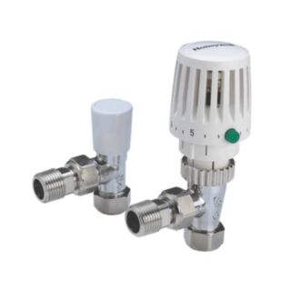Honeywell Valencia Traditional VTL120 TRV & Lockshield Angled 15mm