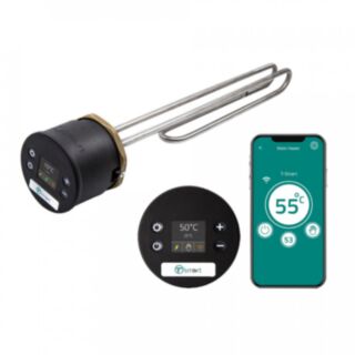 Incoloy Immersion Heater 1¾ x 14 3kW With T-Smart Immersion Heaters Thermostat Converter