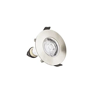 Integral LED Evofire Fire Rated Downlight Fitting Satin Nickel IP65 70mm