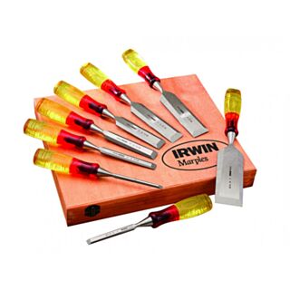 Irwin Marples Bevel Edge Chisel Splitproof Handle Set 8pk