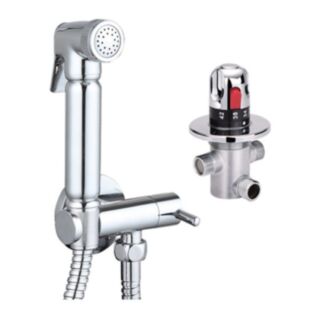 Jaxi Hand Bidet Douche Thermostatic In Line Kit Chrome