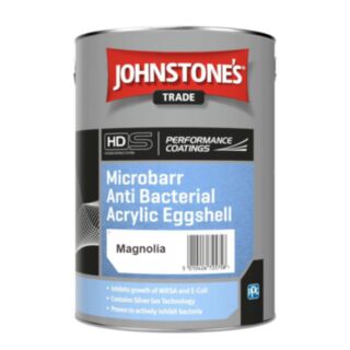Johnstone's Trade Microbarr Anti-Bacterial Acrylic Paint Eggshell Magnolia 5ltr