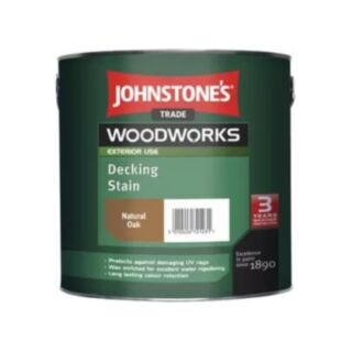 Johnstone's Trade Woodworks Decking Stain Paint Chestnut Brown 2.5ltr