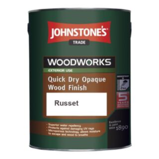Johnstone's Trade Woodworks Quick Dry Paint Opaque Wood Finish Russet 5ltr