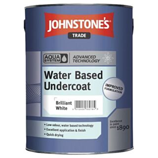 Johnstone's Trade Aqua Water Based Undercoat Brilliant White 5ltr