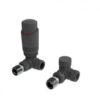 K-Rad Designer Thermostatic Radiator Valve Corner Twin Pack Anthracite