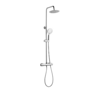 KARTELL Plan Thermostatic Shower Bar Overhead Drencher & Sliding Handset S Steel