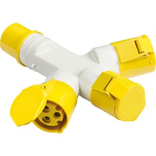 Knightsbridge 3 Way Industrial Socket Splitter IP44 16Amp 110V